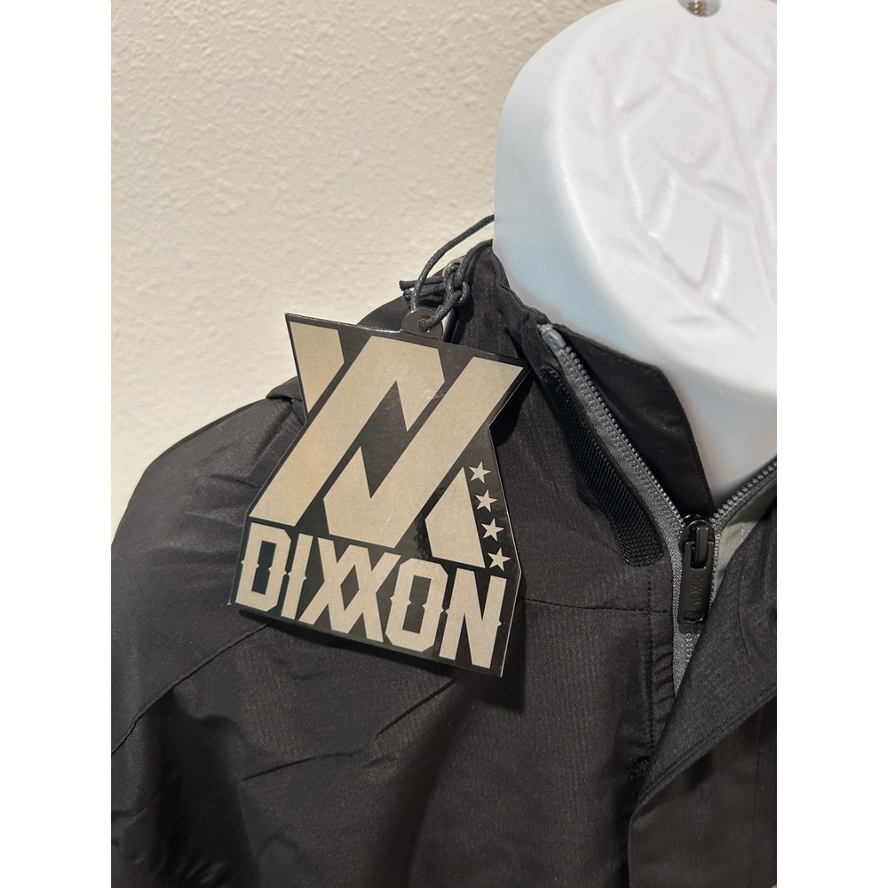 Dixxon Flannel Co Mens Hooded Windbreaker Jacket Black Grey Colorblock XL Tall - Picture 7 of 13